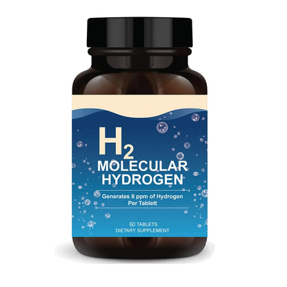 H2 Molecular Hydrogen 60 Tablets - Supports Healthy Aging, Cellular Energy & Brain Health - with Elemental Magnesium - GMO-Free