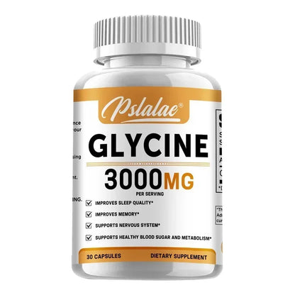 Glycine Supplement - Promotes Restful Sleep and Relaxation, Muscle, Bone, Joint, Brain and Heart Health, Vegan