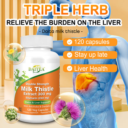 Liver Detox Capsules - Milk Thistle, Dandelion & Artichoke Blend