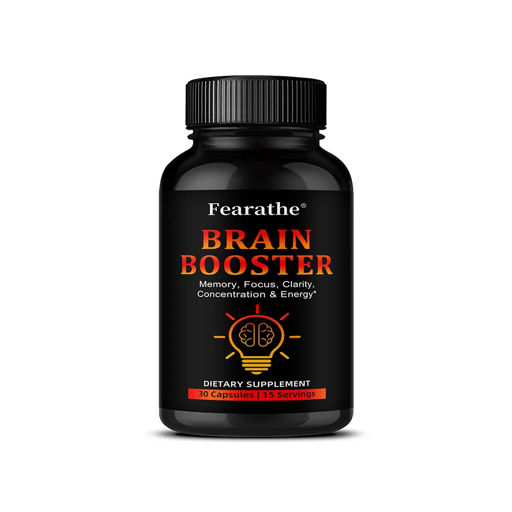 Nootropic Brain Booster Capsules - Folate, Vitamin B12 & Ginkgo Biloba, Memory Focus & Cognitive Enhancement, Vegan Non-GMO
