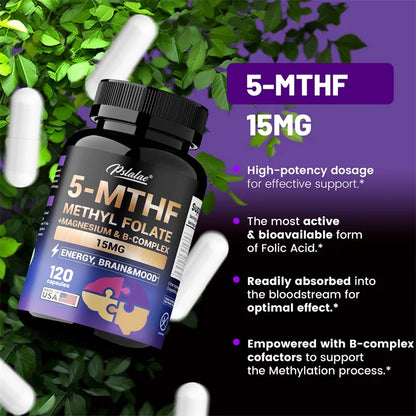 Methylfolate Supplement for Brain & Heart Health, Memory Boost