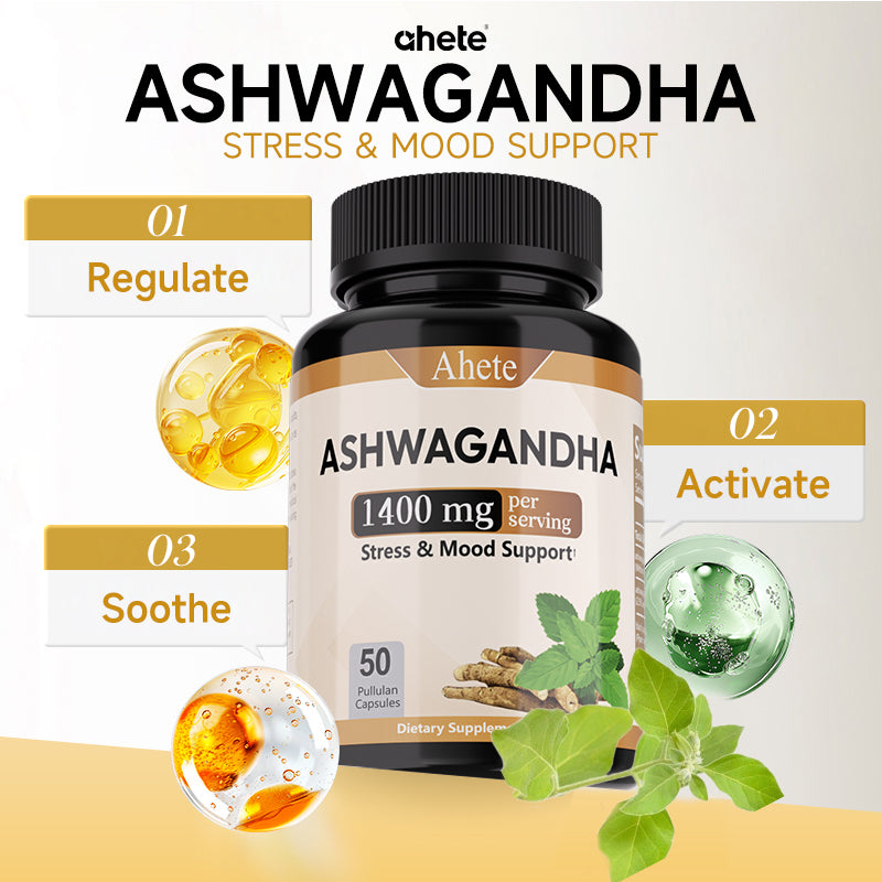 Ashwagandha Supplement: Stress Relief Supplement - Double Strength 1406mg