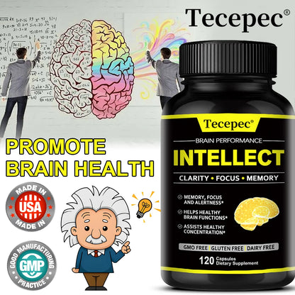 Nootropics Capsules - Support Healthy Brain Function, Help Fight Mental Dullness and Brain Fog, and Slow Brain Aging