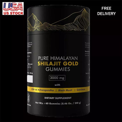 Ashwagandha Shilajit Gummies 3000mg: Energy & Immune Boost