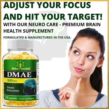 Nootropic Brain & Focus Supplement - Improve Memory, Mental Focus, Cognitive Function, for Brain, Heart Health