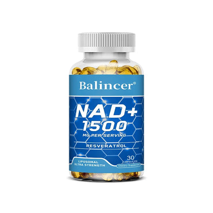 NAD+ Resveratrol Supplement for Cell Regeneration & Energy, 120 Caps