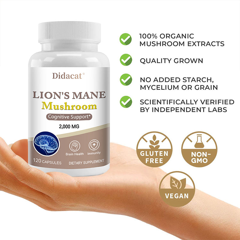 Lion's Mane Capsules - Boost Brain & Immune Health