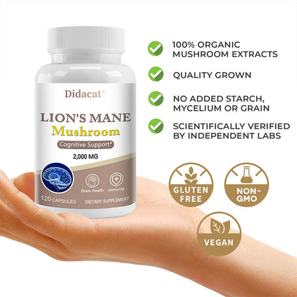 Lion's Mane Capsules - Boost Brain & Immune Health