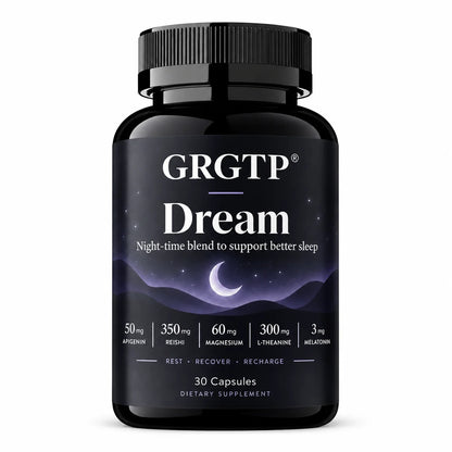 Dream Capsules - Calm Mood, Relaxation, Relieve Insomnia, For Deep Sleep, Improve Focus, Brain Health, Enhanced Mental Clarity