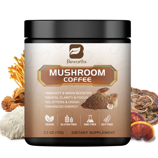 Mushroom Coffee 10-in-1: Boost Memory & Digestion