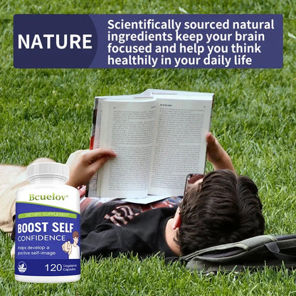 Brain Supplement: Self-Confidence Capsules - Boost Brain & Focus, Non-GMO