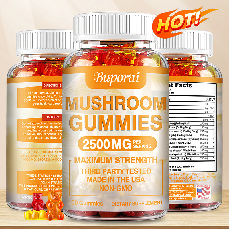 Mushroom Gummies - Boost Memory & Focus, Enhance Immunity