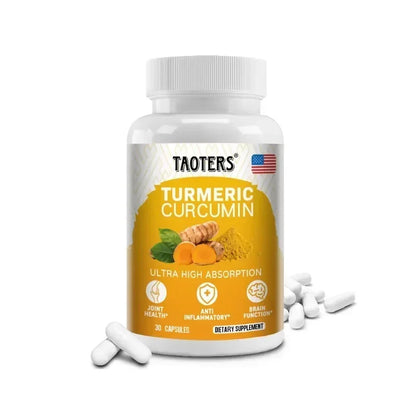 Turmeric Curcumin Capsules,Natural Joint Support,Relieve Joint Pain, Support Brain Health & Heart Health