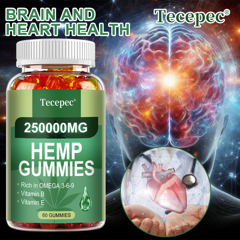 Brain Supplement: Omega 3-6-9 Gummies + DHA & Vitamin C - Brain & Heart Boost