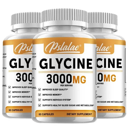 Glycine Supplement - Promotes Restful Sleep and Relaxation, Muscle, Bone, Joint, Brain and Heart Health, Vegan