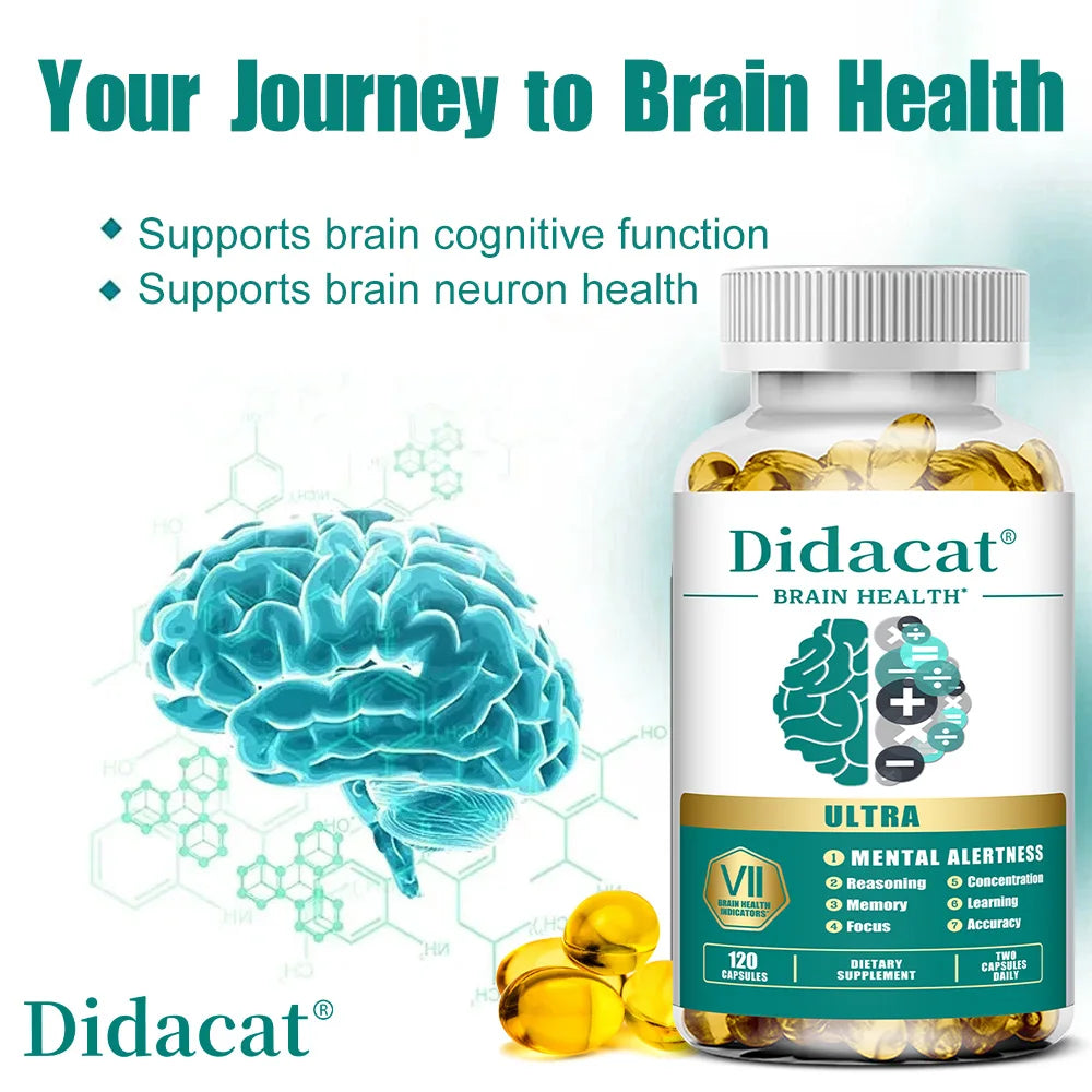 Phosphatidylserine Capsules - with Vitamins B6 and B12, Enhance Memory and Concentration, Refresh The Mind, Support Energy