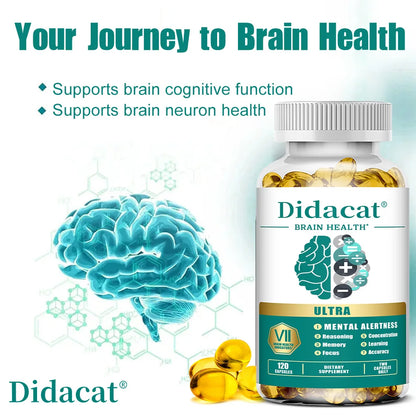 Phosphatidylserine Capsules - with Vitamins B6 and B12, Enhance Memory and Concentration, Refresh The Mind, Support Energy