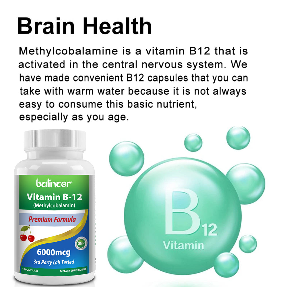 Vitamin B12 Boost: Energy, Mood & Brain Support