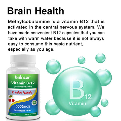 Vitamin B12 Boost: Energy, Mood & Brain Support