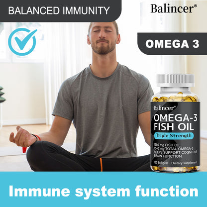 Omega 3 Fish Oil - DHA & EPA - Brain & Heart Health - 120 Caps