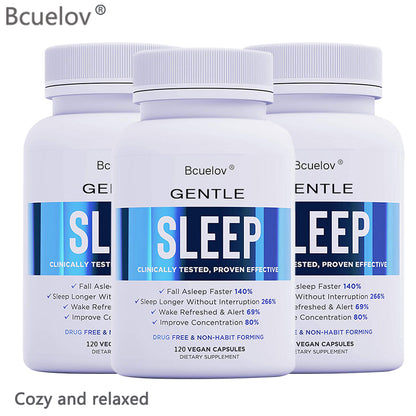 Sleep Supplement: Natural Sleep Aid - Fall Asleep Faster, Stress Relief