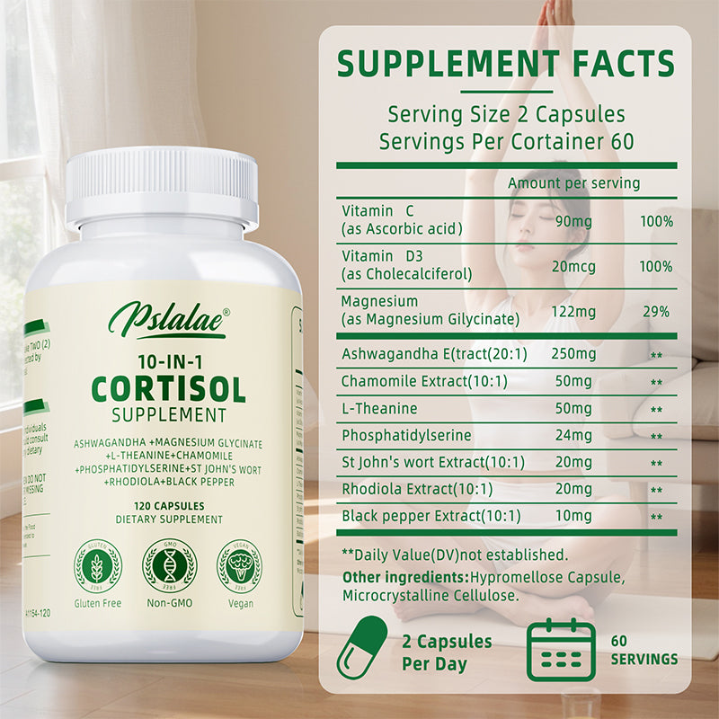 Cortisol Supplements - Boost Mood & Focus, Relieve Anxiety
