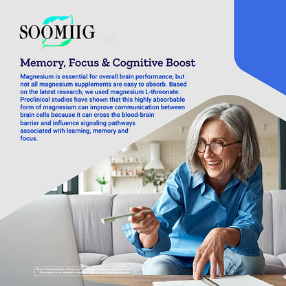 Magnesium L-Threonate - Boost Memory & Focus, Veg Capsules