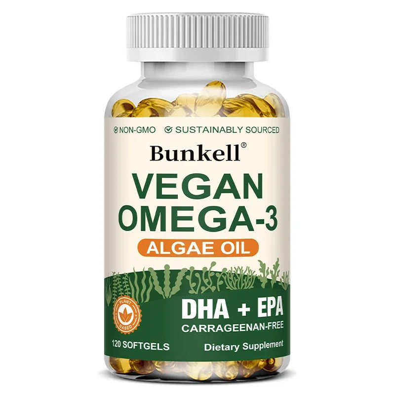 Vegan Omega 3 Algae Oil - DHA & EPA for Heart & Brain Health