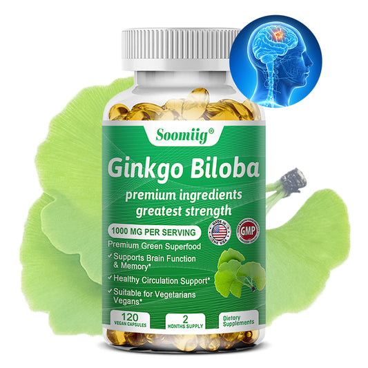 Ginkgo Biloba 1000mg, Boost Memory & Cognition, Gluten-Free