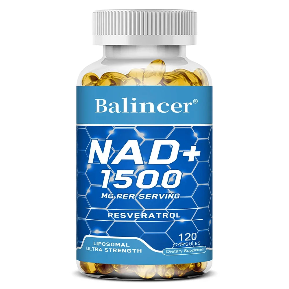 NAD+ Resveratrol Supplement for Cell Regeneration & Energy, 120 Caps