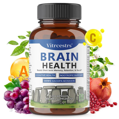 Brain Booster Nootropic Supplement, Enhance Focus, Memory & Concentration, Improve Cognitive Performance, Thinking Skills