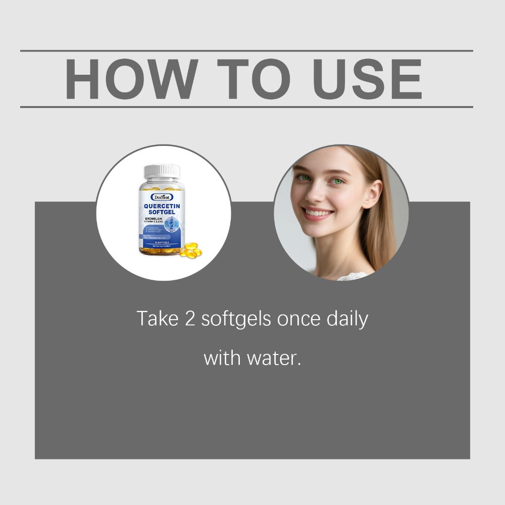 Brain Supplement: Quercetin Soft gels for Liver & Brain, 60ct - Docteat Nutrition