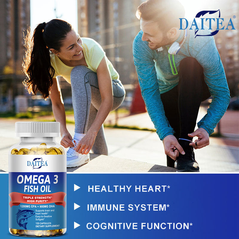 Omega 3 Fish Oil - Triple Strength EPA & DHA, 30/60/120 Caps