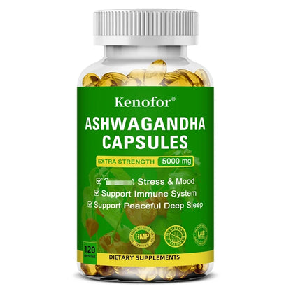 Ashwagandha Capsule 5000mg - Stress & Focus Support Capsules