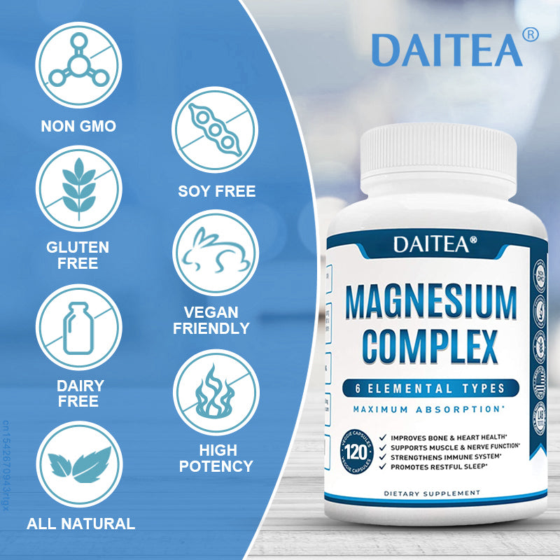 Magnesium Supplements - Muscle & Nerve Support, High Absorption