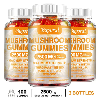 Mushroom Gummies - Boost Memory & Focus, Enhance Immunity