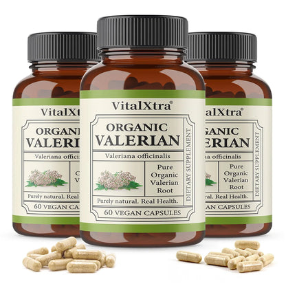 Premium Valerian Root Capsules 450mg, Natural Sleep & Relaxation Support, Relieves Stress, Vegan Non-GMO, for Men & Women