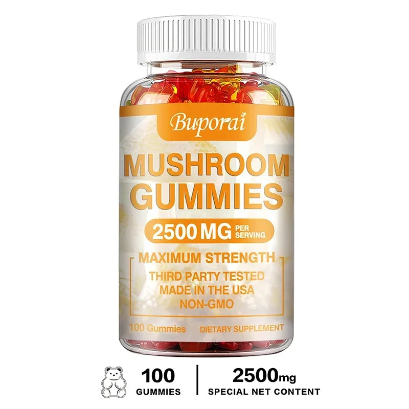 Mushroom Gummies - Boost Memory & Focus, Enhance Immunity