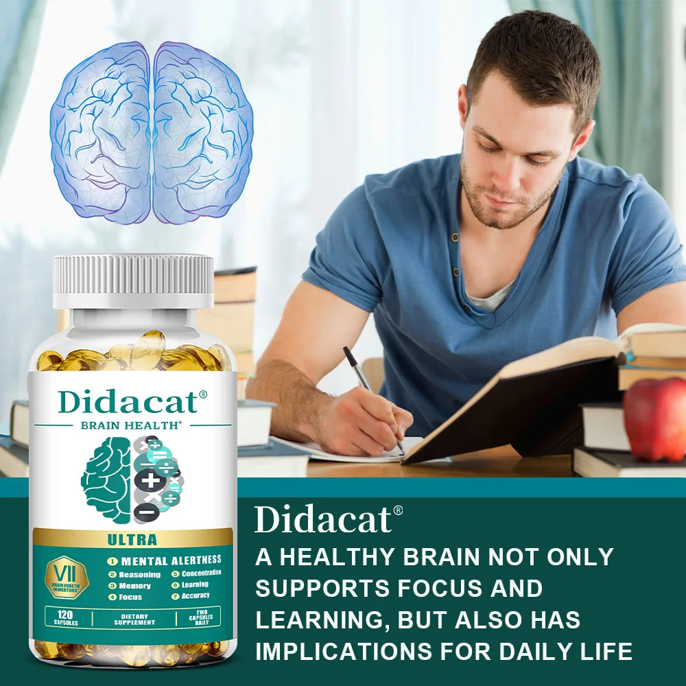 Phosphatidylserine Capsules - with Vitamins B6 and B12, Enhance Memory and Concentration, Refresh The Mind, Support Energy