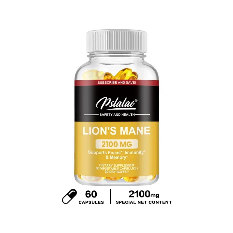 Natural premium brain-boosting Lion’s Mane Mushroom Capsules – Lion’s Mane Mushroom Supplement