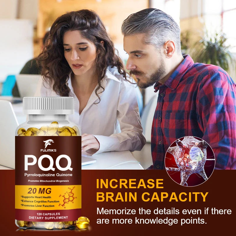 Nootropic Capsules, with PQQ, Bacopa & L-Theanine, Improves Focus, Learning Ability, Memory, Calm Mood & Mental Performance