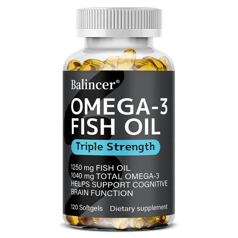 Omega 3 Fish Oil - DHA & EPA - Brain & Heart Health - 120 Caps