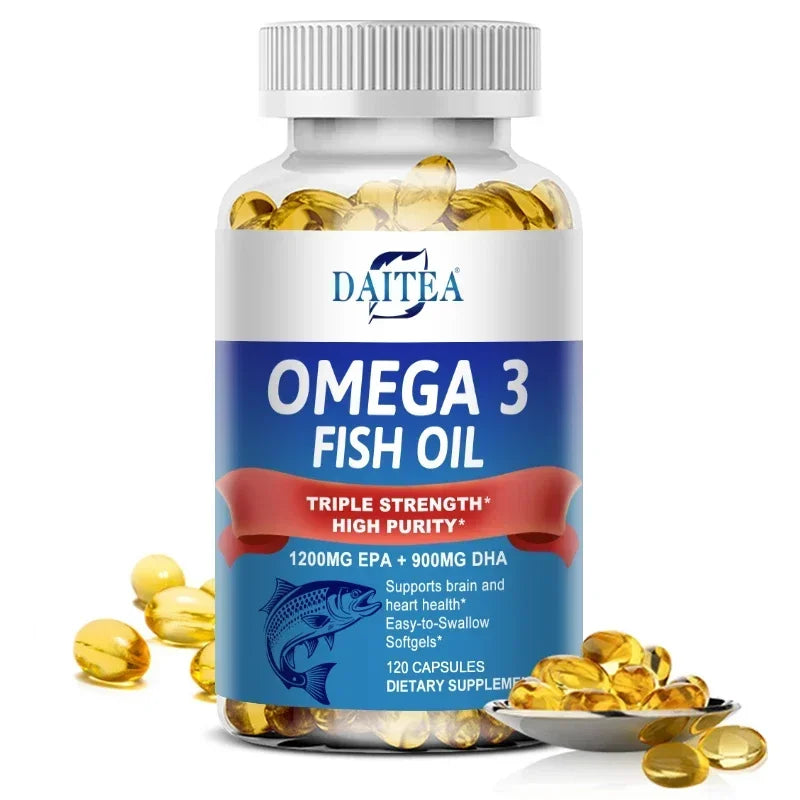 Omega 3 Fish Oil - Triple Strength EPA & DHA, 30/60/120 Caps