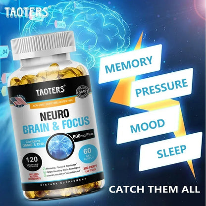 Nootropic Brain Booster Supplement: Memory, Focus & Clarity Capsules