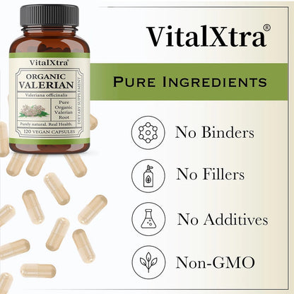 Premium Valerian Root Capsules 450mg, Natural Sleep & Relaxation Support, Relieves Stress, Vegan Non-GMO, for Men & Women