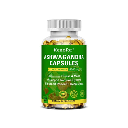 Ashwagandha Capsule 5000mg - Stress & Focus Support Capsules