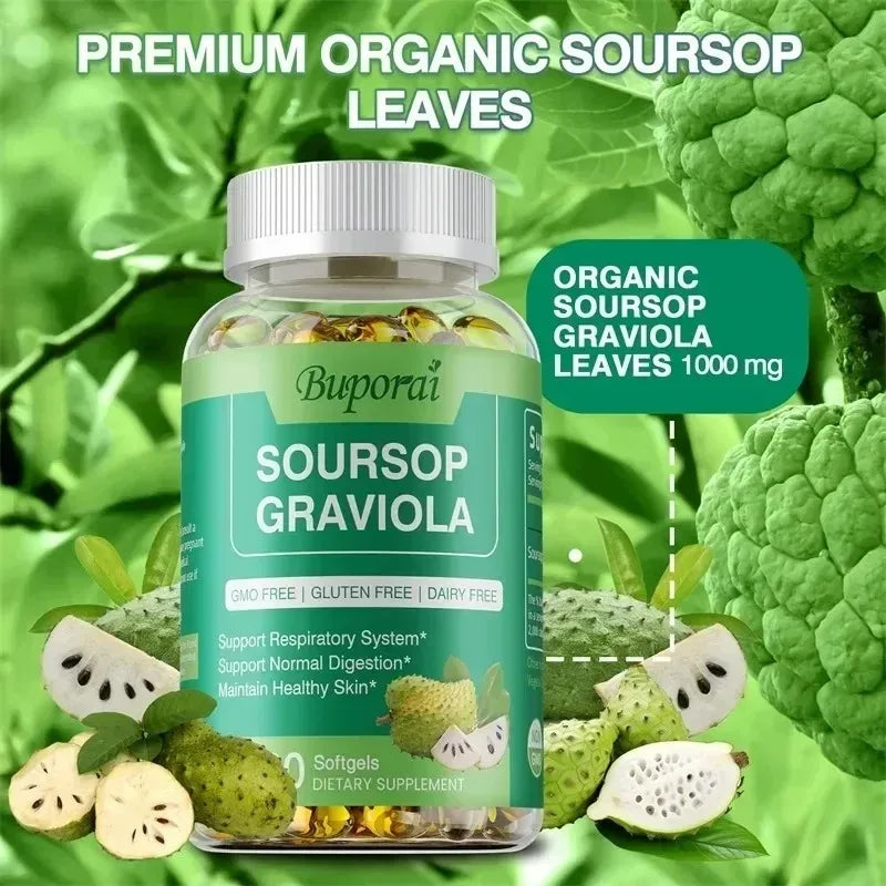 Soursop Graviola Capsules - Immune Boost & Cell Support