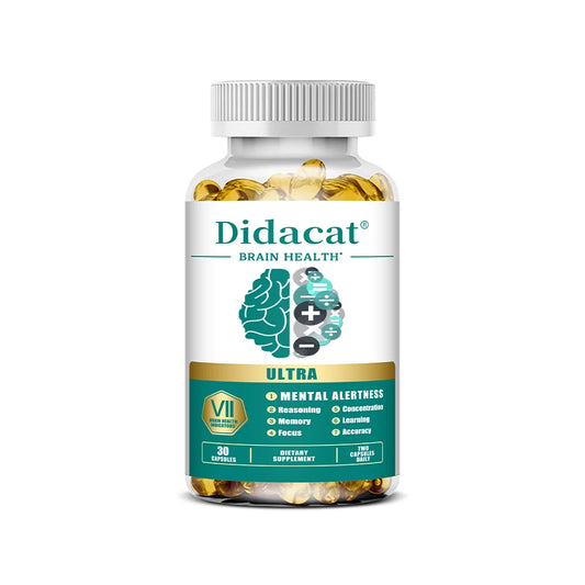 Phosphatidylserine Capsules - with Vitamins B6 and B12, Enhance Memory and Concentration, Refresh The Mind, Support Energy