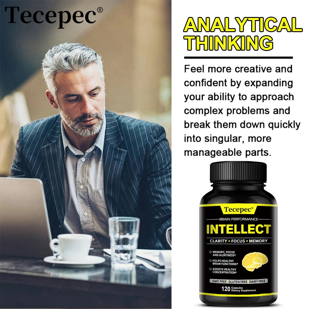 Nootropics Capsules - Support Healthy Brain Function, Help Fight Mental Dullness and Brain Fog, and Slow Brain Aging