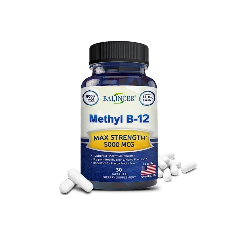 Balincer Vitamin B12 Capsules - Supports Energy Metabolism, Mood, Heart, Nervous System Support, Supports Brain Cell Function